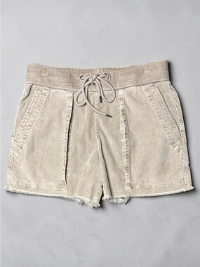 NWT James Perse Taupe Corduroy Drawstring Utility Shorts Sz 0